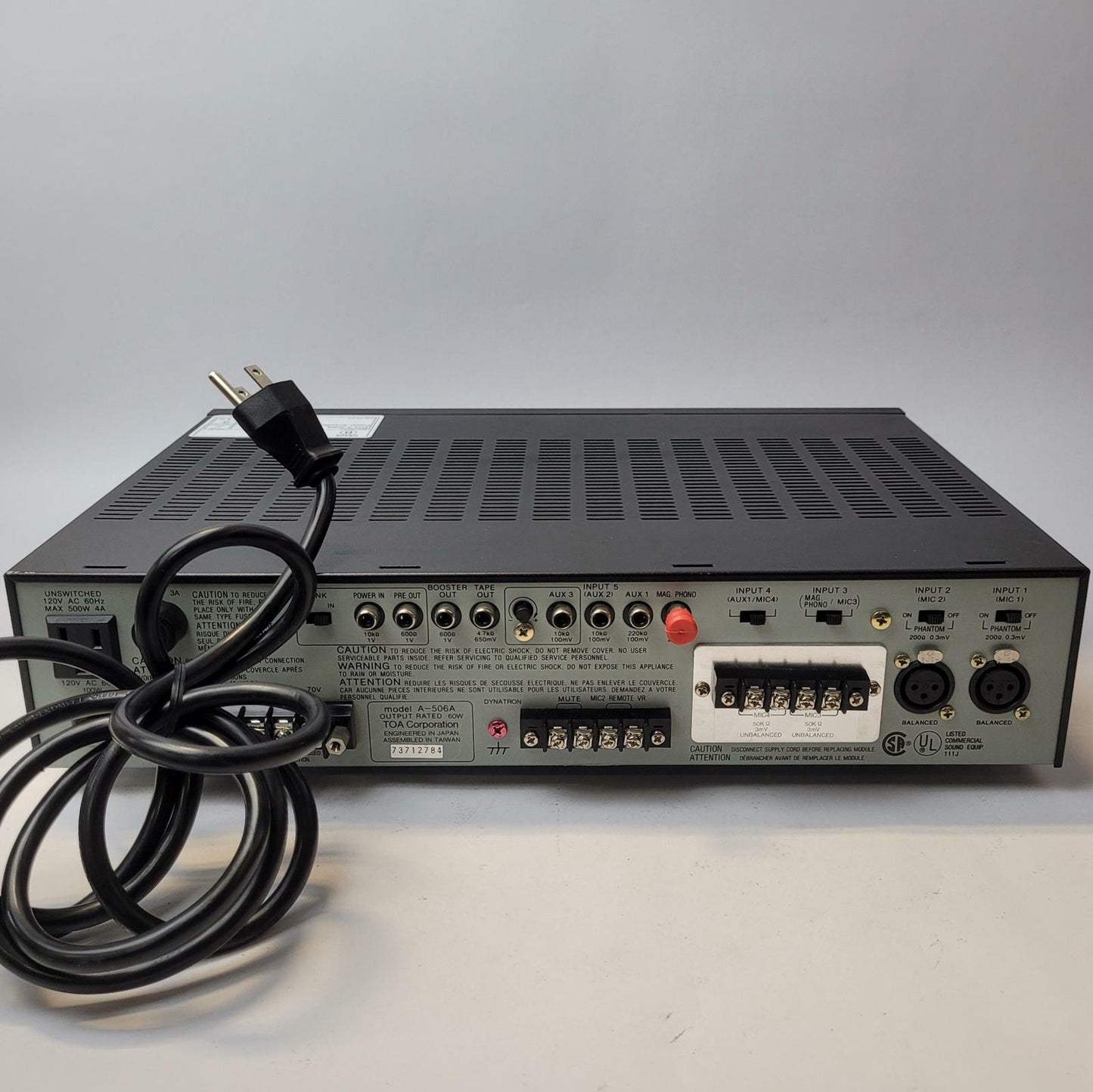 TOA ELECTRONICS A-506A Power Amplifier | Grade B