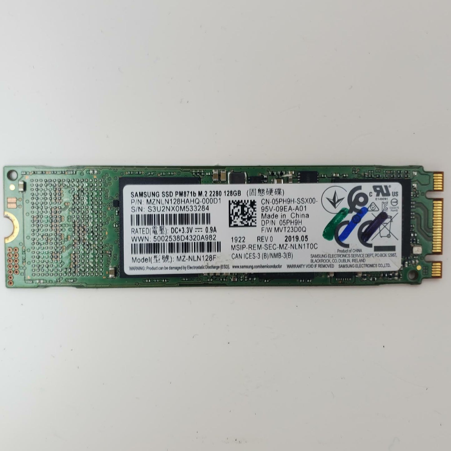 SAMSUNG MZ-NLN128F 128GB 2280 Gen3 M.2 Internal SSD | Grade A