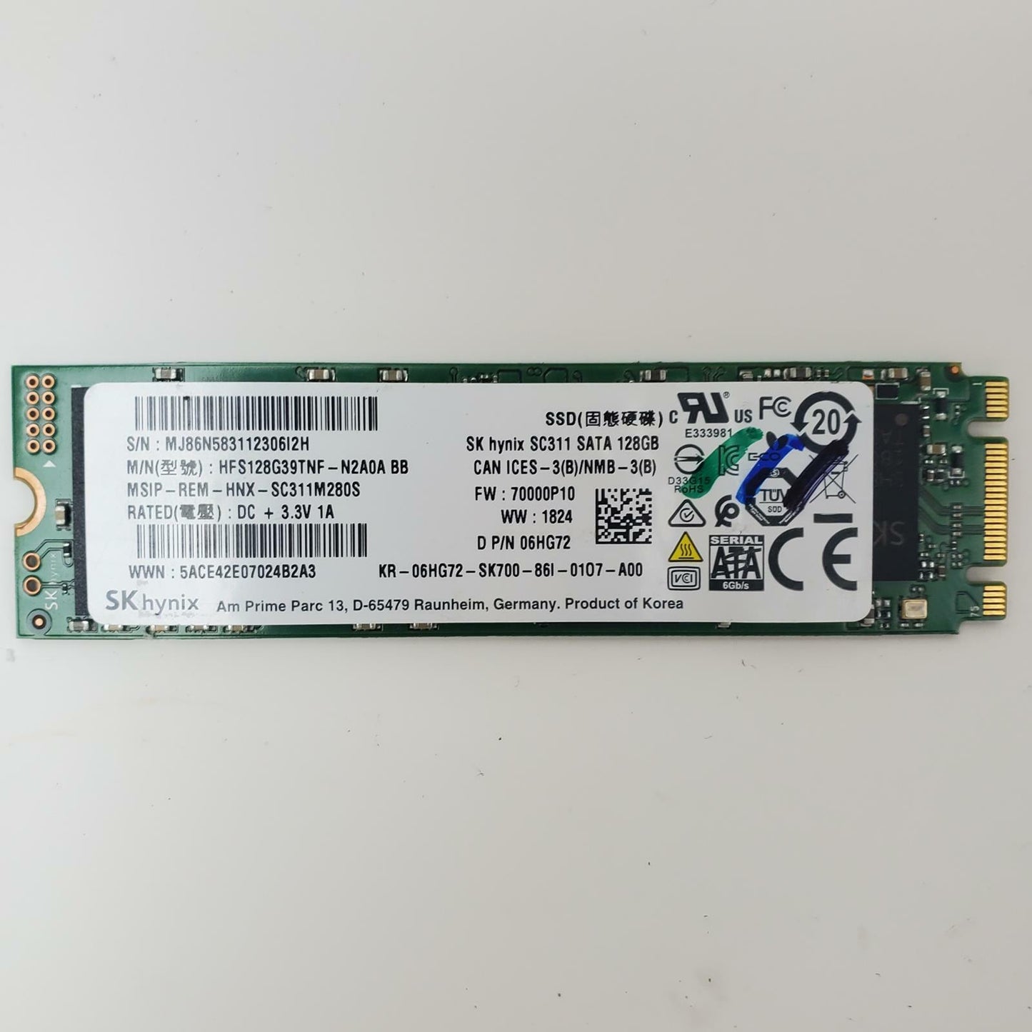 SK HYNIX HFS128G39TNF-N2A0A BB 128GB 2280 Gen3 M.2 Internal SSD | Grade A