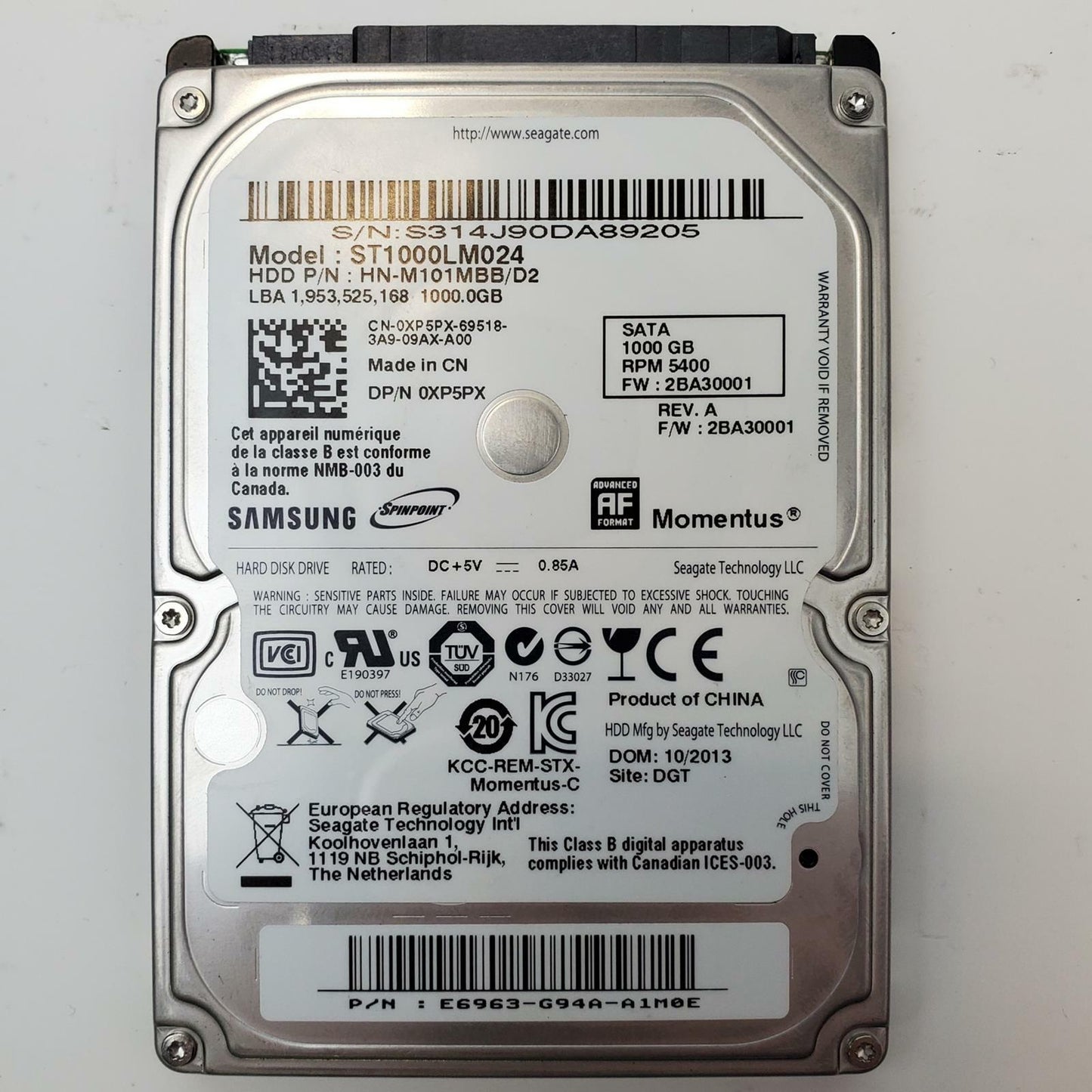 Seagate ST1000LM024 1TB 2.5" SATA Internal HDD | Grade A