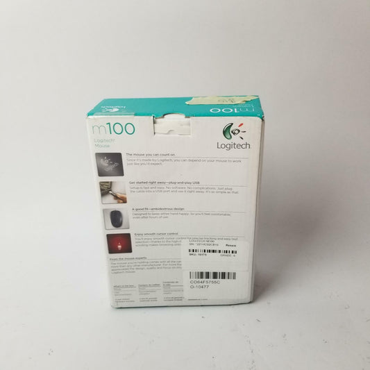 LOGITECH M100 USB Wired Mouse | Grade A