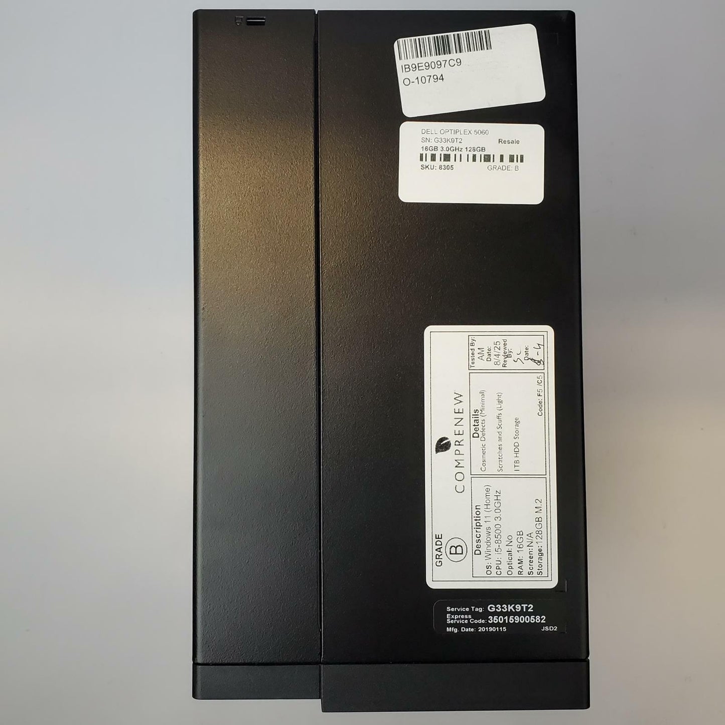 DELL OPTIPLEX 5060 Win 11 Home i5-8500 16GB RAM 128GB M.2 | Grade B
