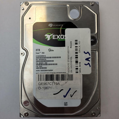 SEAGATE ST8000NM001A 8TB 3.5" SAS Internal HDD | Grade A