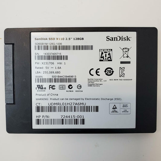 SANDISK SD6SB1M-128G-1006 128GB 2.5" SATA Internal SSD | Grade A