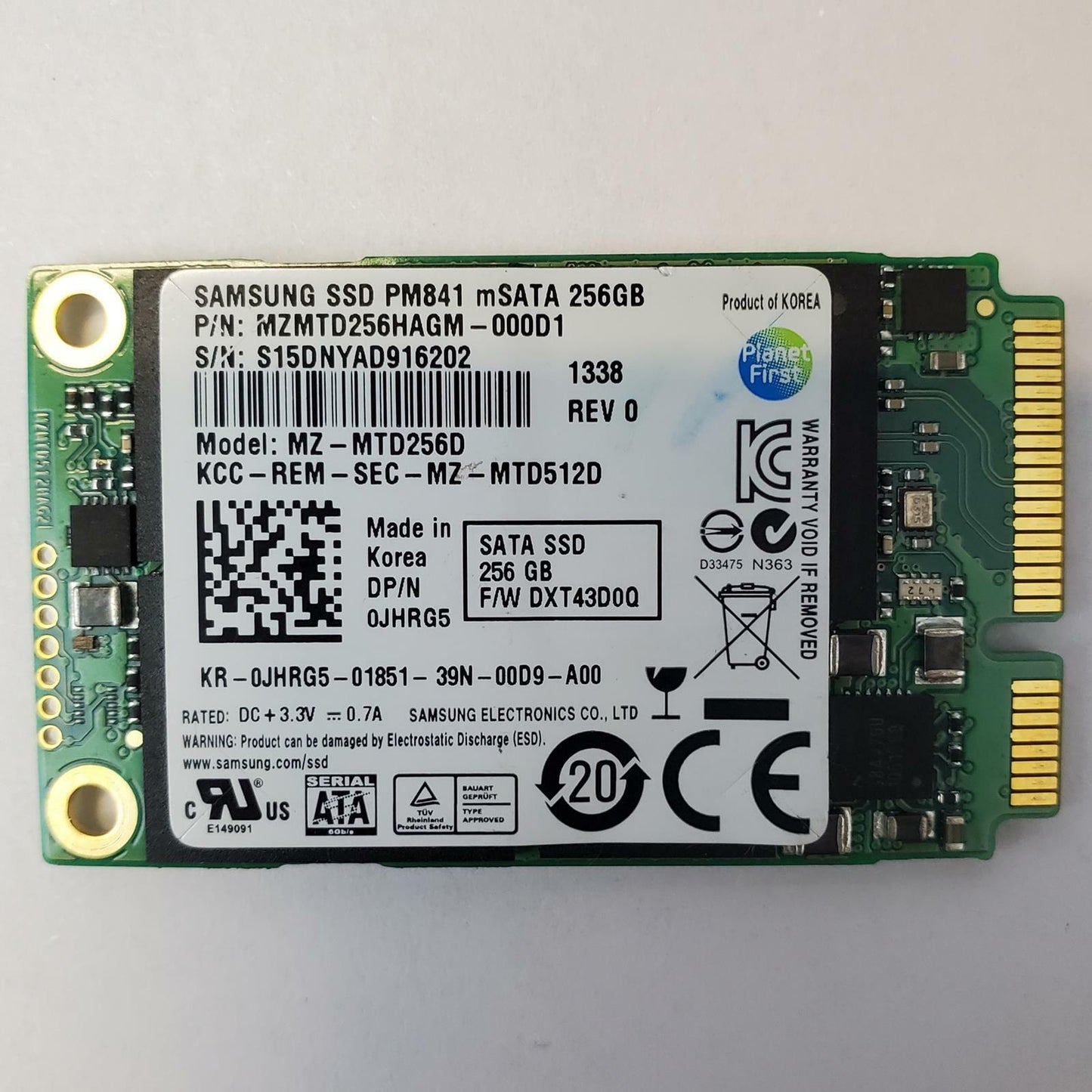 SAMSUNG MZ-MTD256D 256GB mSATA Internal SSD | Grade A