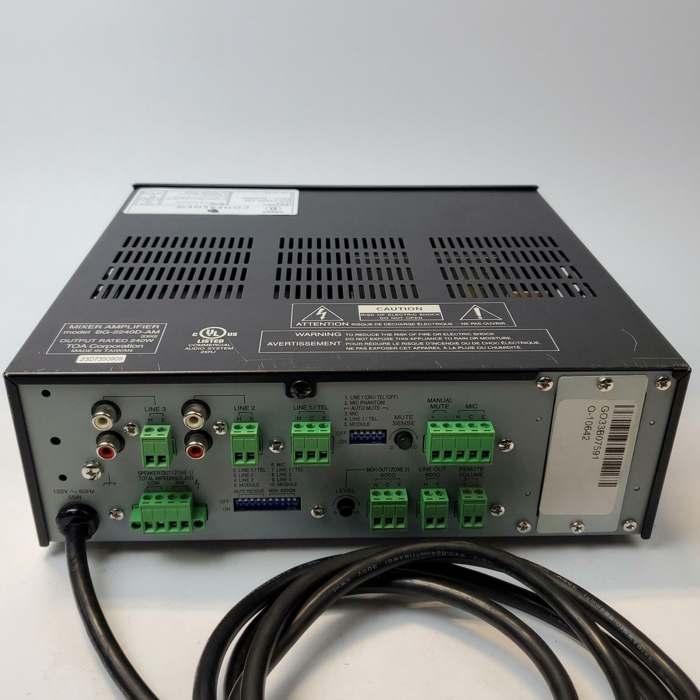 TOA BG-2240D-AM Mixer/Amplifier | Grade B