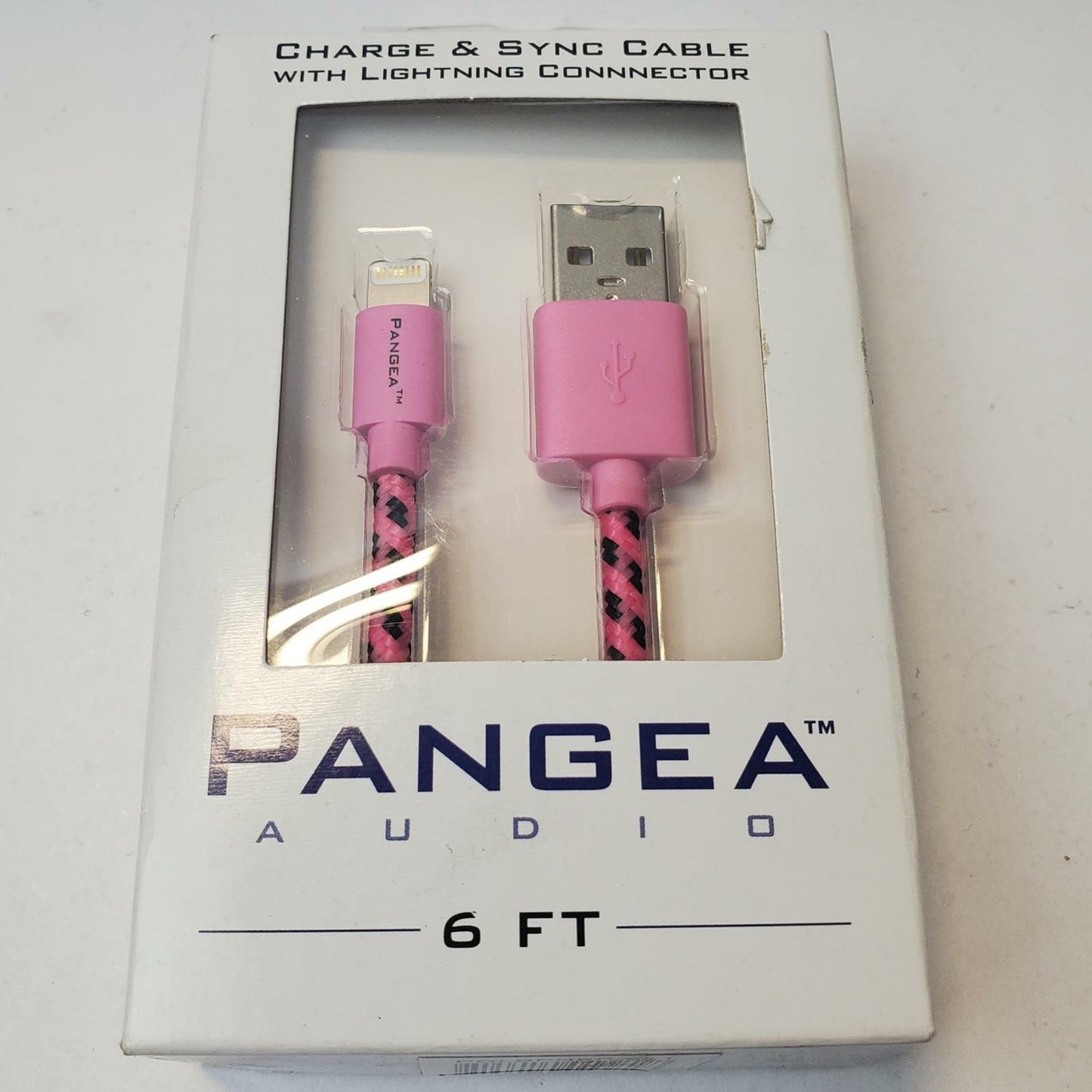 Pangea Audio 8-Pin Phone Charger Cable 4ft. Lot of 100 (Pink) | Grade A