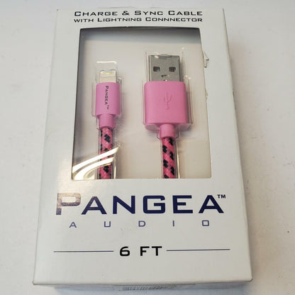 Pangea Audio 8-Pin Phone Charger Cable 4ft. Lot of 100 (Pink) | Grade A