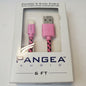 Pangea Audio 8-Pin Phone Charger Cable 4ft. Lot of 100 (Pink) | Grade A