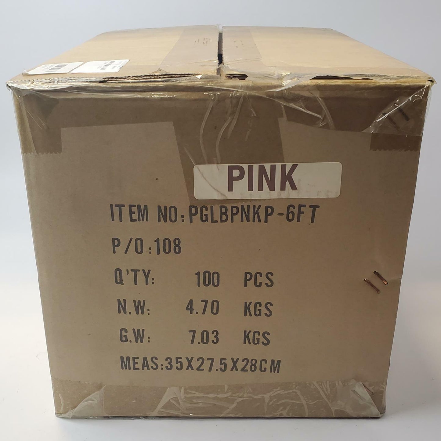 Pangea Audio 8-Pin Phone Charger Cable 4ft. Lot of 100 (Pink) | Grade A