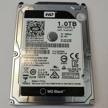 WESTERN DIGITAL WD10JPLX 1TB 2.5" SATA Internal HDD | Grade A