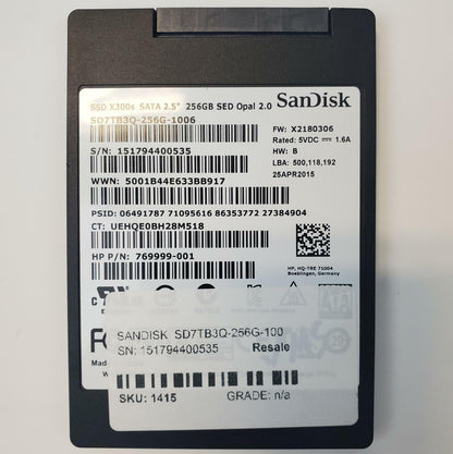 SanDisk SD7TB3Q-256G-1006 256GB 2.5" SATA Internal SSD | Grade A | 9390