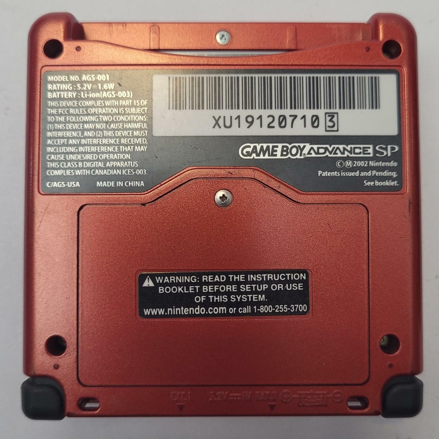 NINTENDO AGS-001 GameBoy Advance SP (Red) | Grade B