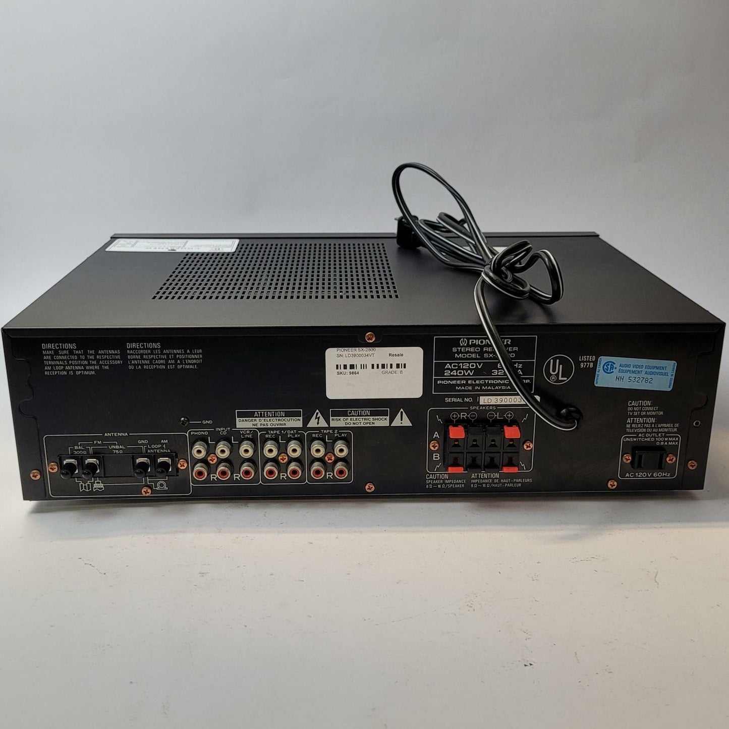 PIONEER SX-2800 Stereo Receiver | Grade B