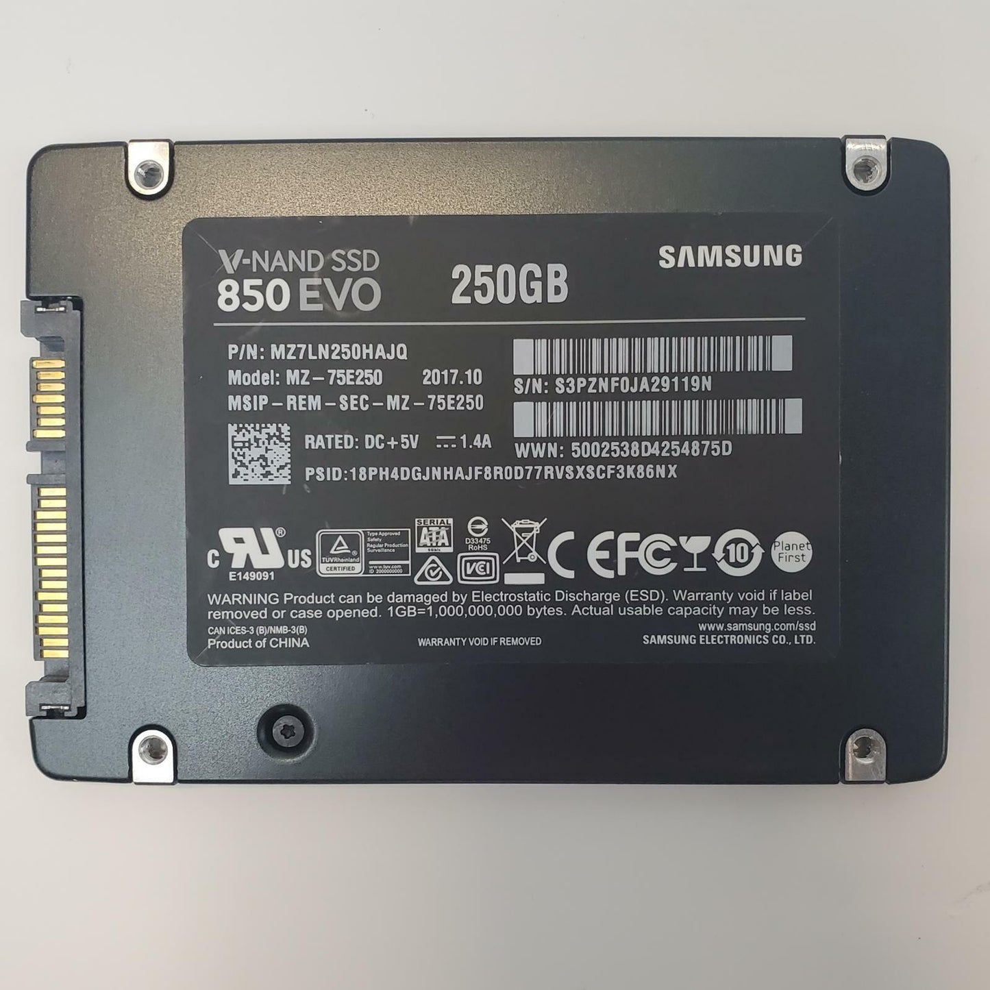 Samsung MZ-75E250 250GB 2.5" SATA Internal SSD | Grade A | 10028