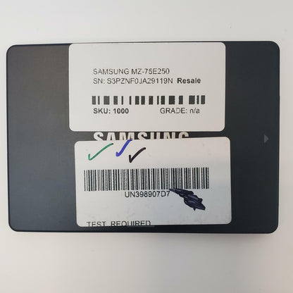 Samsung MZ-75E250 250GB 2.5" SATA Internal SSD | Grade A | 10028