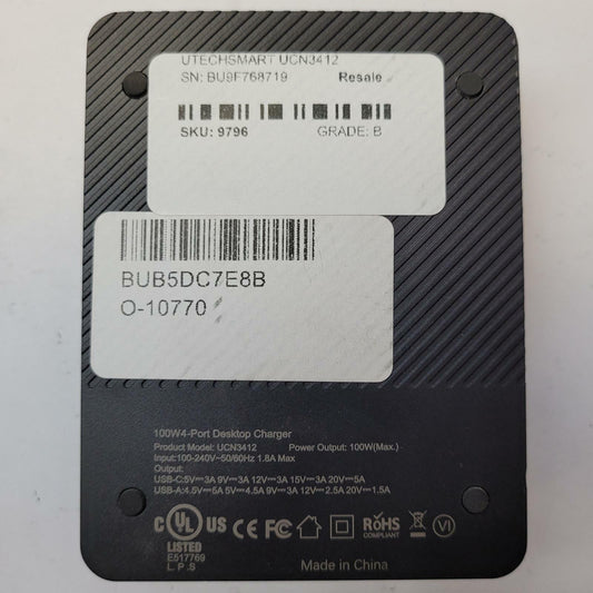 UTECHSMART UCN3412 100W 4-Port USB-C/A Hub | Grade A