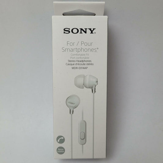 SONY MDR-EX14AP 3.5mm Wired Earbuds (White) | Grade A