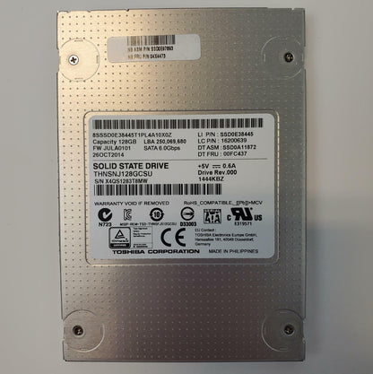 Toshiba THNSNJ128GCSU 128GB 2.5" SATA Internal SSD | Grade A | 8146