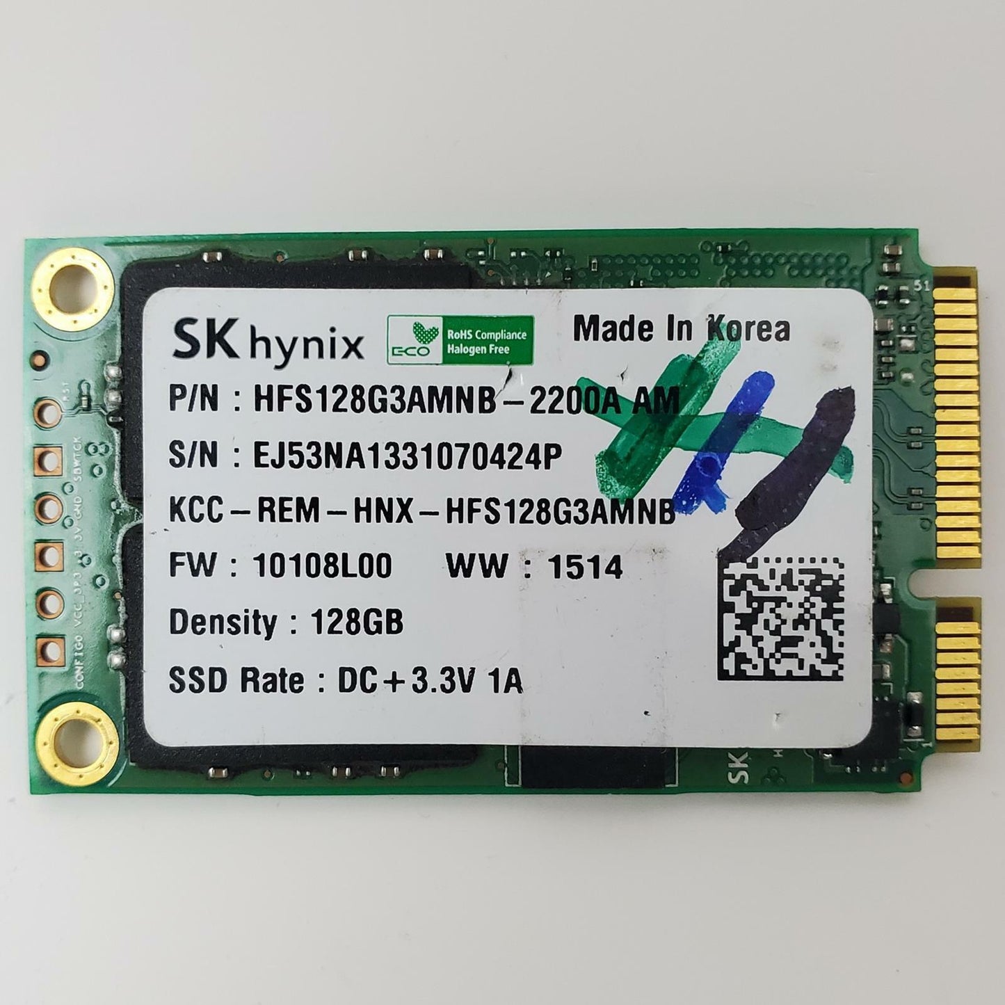 SK Hynix HFS128G3AMNB-2200A 128GB mSATA SSD | Grade A | 8240