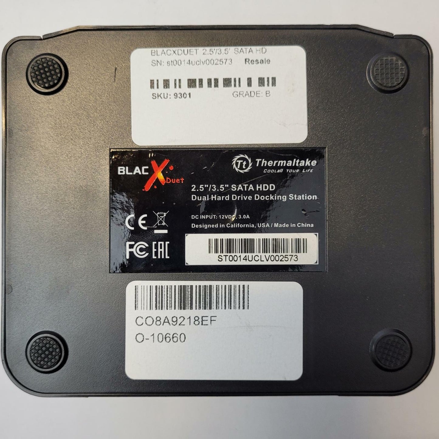 ThermalTake BlacXDuet 2.5"/3.5" SATA Dual Hard Drive Docking Station | Grade A