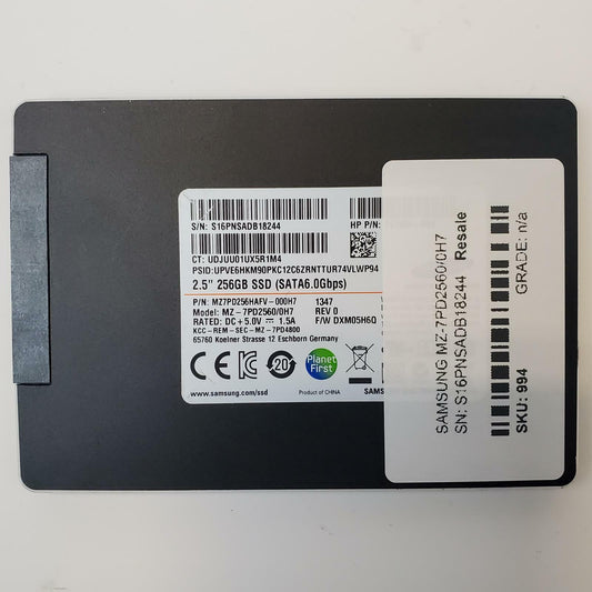 SAMSUNG MZ-7PD2560/0H7 256GB 2.5" SATA Internal SSD | Grade A