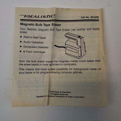 Realistic 44-232 Bulk Tape Eraser | Grade B