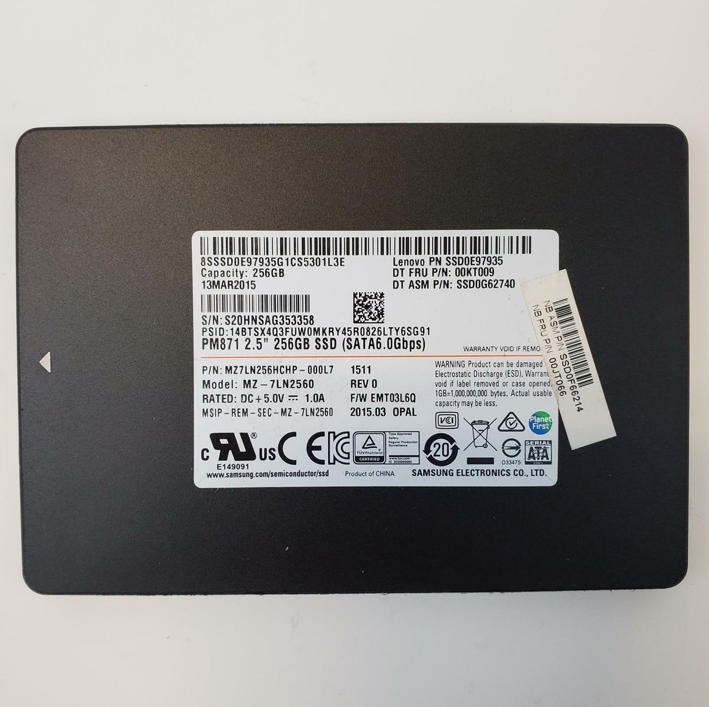 Samsung MZ-7LN2560 256GB 2.5" SATA Internal SSD | Grade A