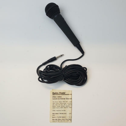 Radio Shack 33-3005 Unidirectional Dynamic Microphone | Grade B