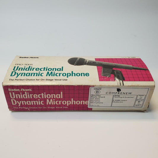 Radio Shack 33-3005 Unidirectional Dynamic Microphone | Grade B