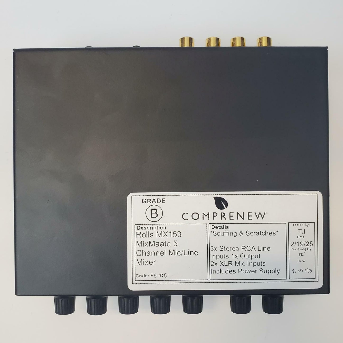 Rolls MX153 MixMate 5-Channel Mic/Line Mixer | Grade B