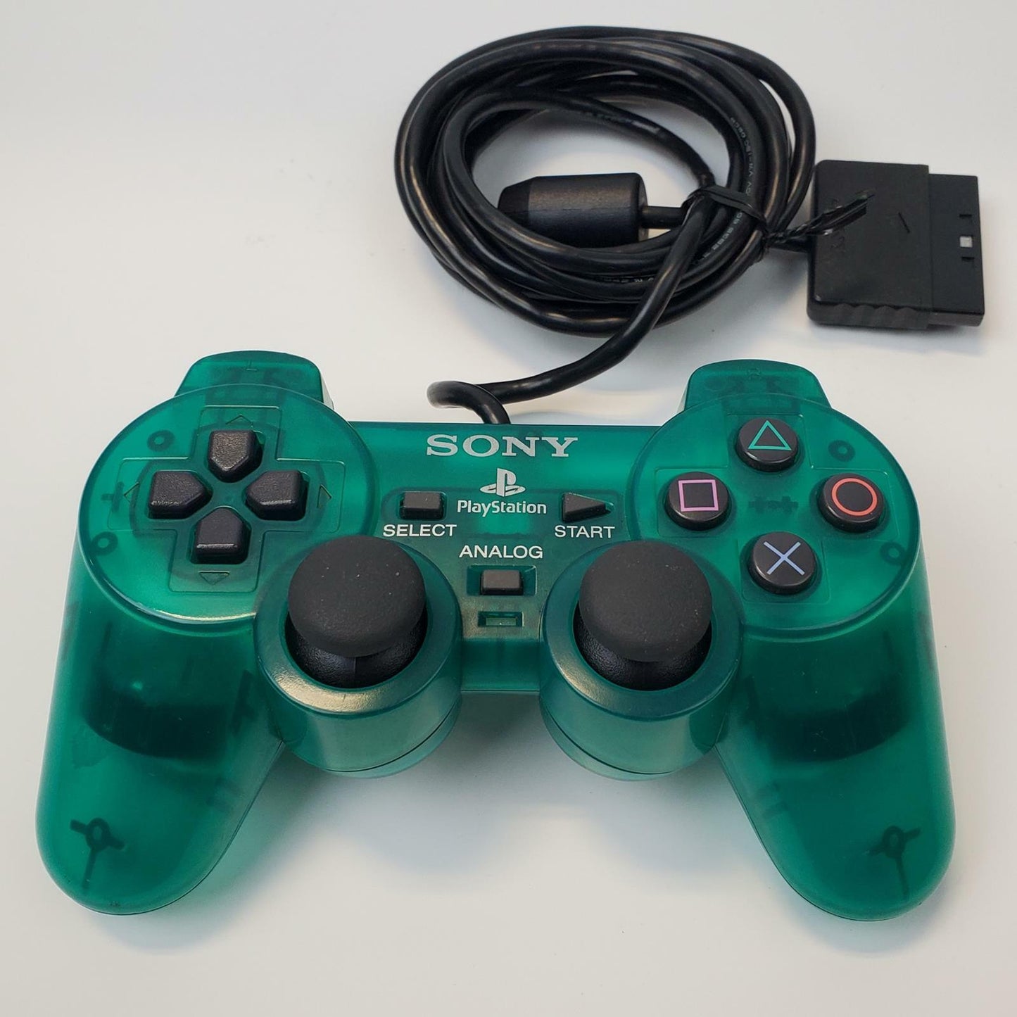 Sony SCPH-10010 DualShock 2 Wired Controller (Clear Teal Green) | Grade B