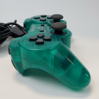 Sony SCPH-10010 DualShock 2 Wired Controller (Clear Teal Green) | Grade B