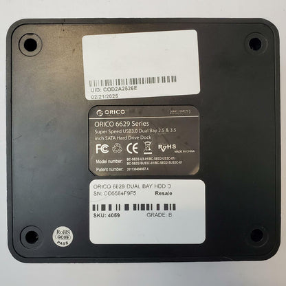 Orico SATA 2.5"/3.5" SSD/HDD Dock/Cloner | Grade B