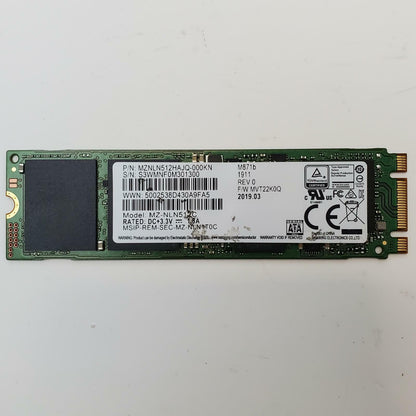 SAMSUNG MZ-NLN512C 512GB 2280 Gen3 M.2 SSD | Grade A