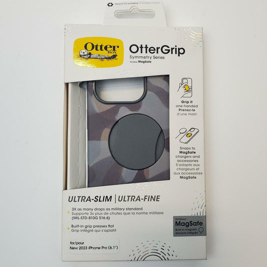 OtterBox OtterGrip Symmetry MagSafe iPhone 15 Pro 6.1" Case (Camo) | Grade A