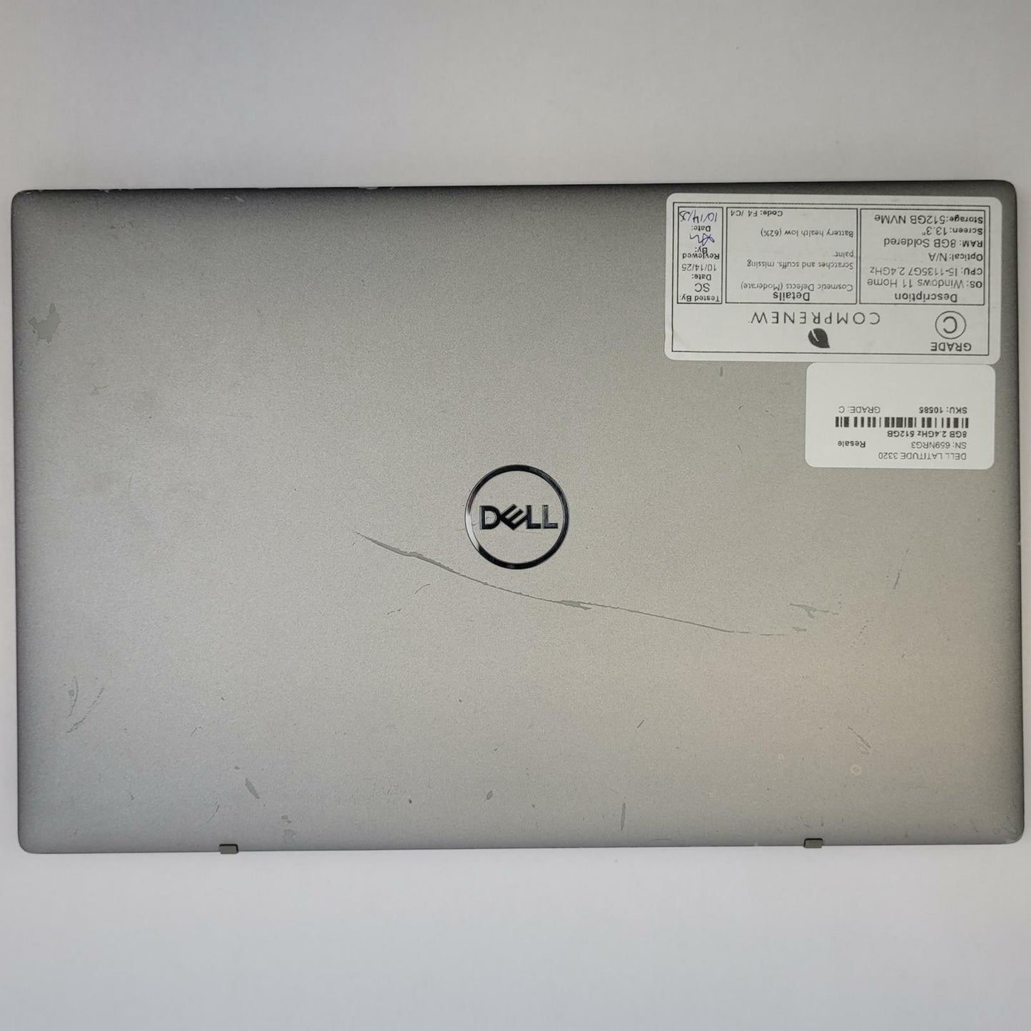 DELL LATITUDE 3320 Windows 11 Home I5-1135G7 8GB RAM 512GB NVME | Grade C