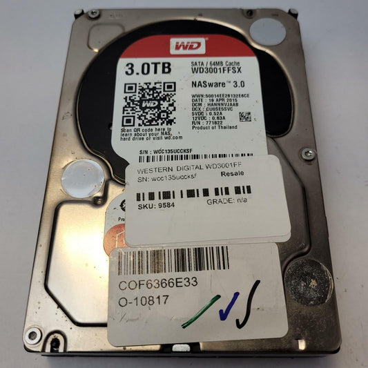 WESTERN DIGITAL WD3001FFSX 3TB 3.5" SATA Internal HDD | Grade A