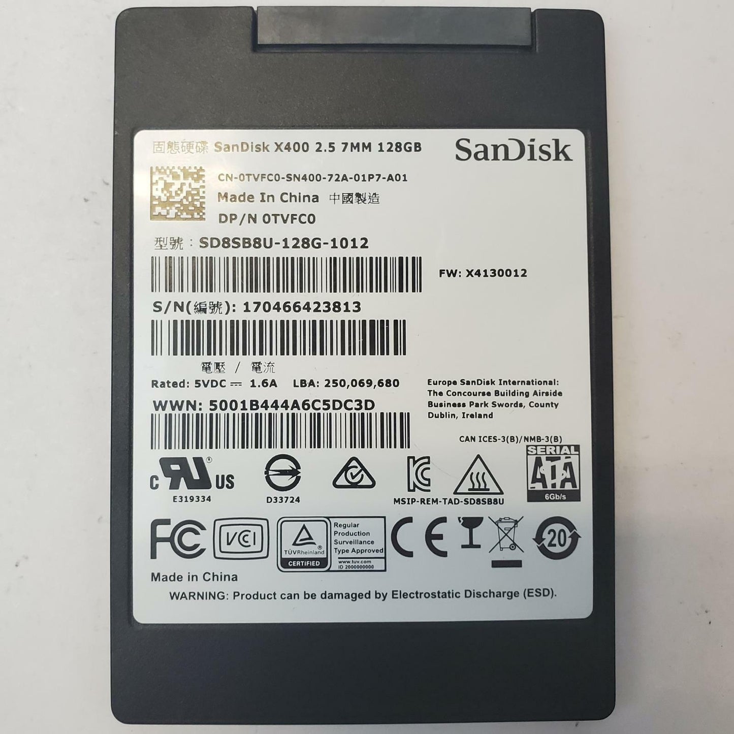 SANDISK SD8SB8U-128G-1012 128GB 2.5" SATA Internal SSD | Grade A
