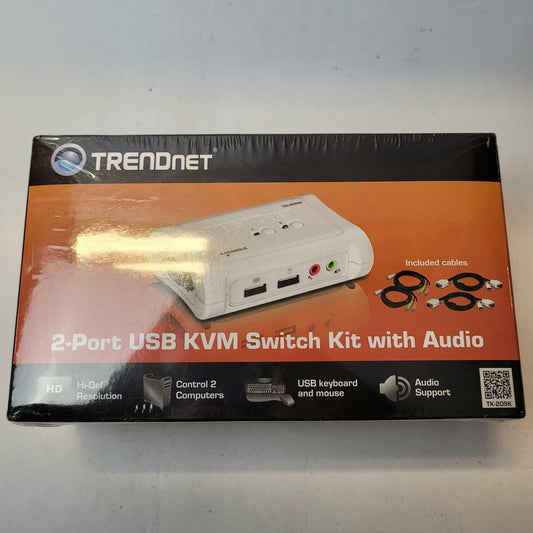 TRENDNET TK-209K 2-Port USB KVM Switch Kit w/ Audio | Grade A