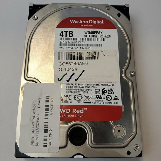 Western Digital WD40EFAX 4TB 3.5" SATA Internal HDD | Grade A