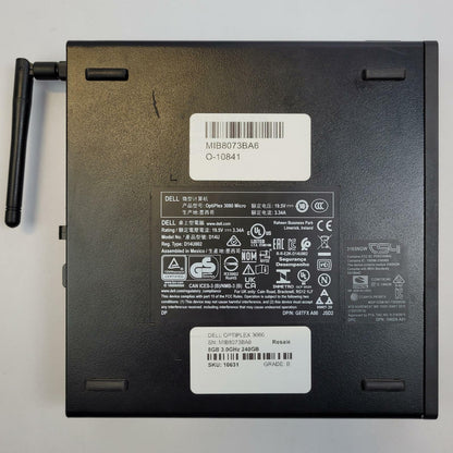DELL OPTIPLEX 3080 Win 11 i3-10100T 8GB RAM 240GB 2.5" SSD | Grade B | 10631