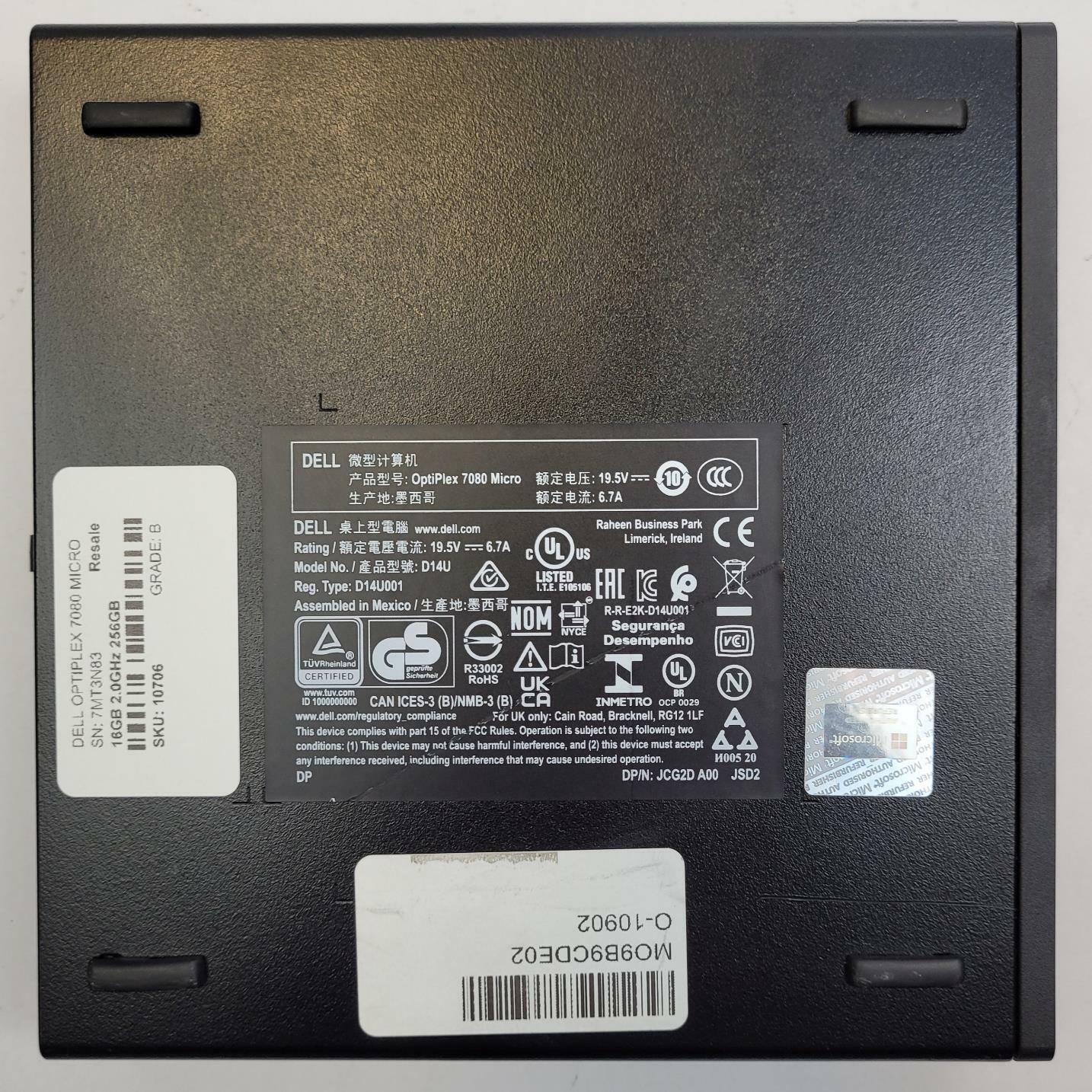 DELL OPTIPLEX 7080 Win 11 Pro i7-10700T 16GB RAM 256GB NVME | Grade B