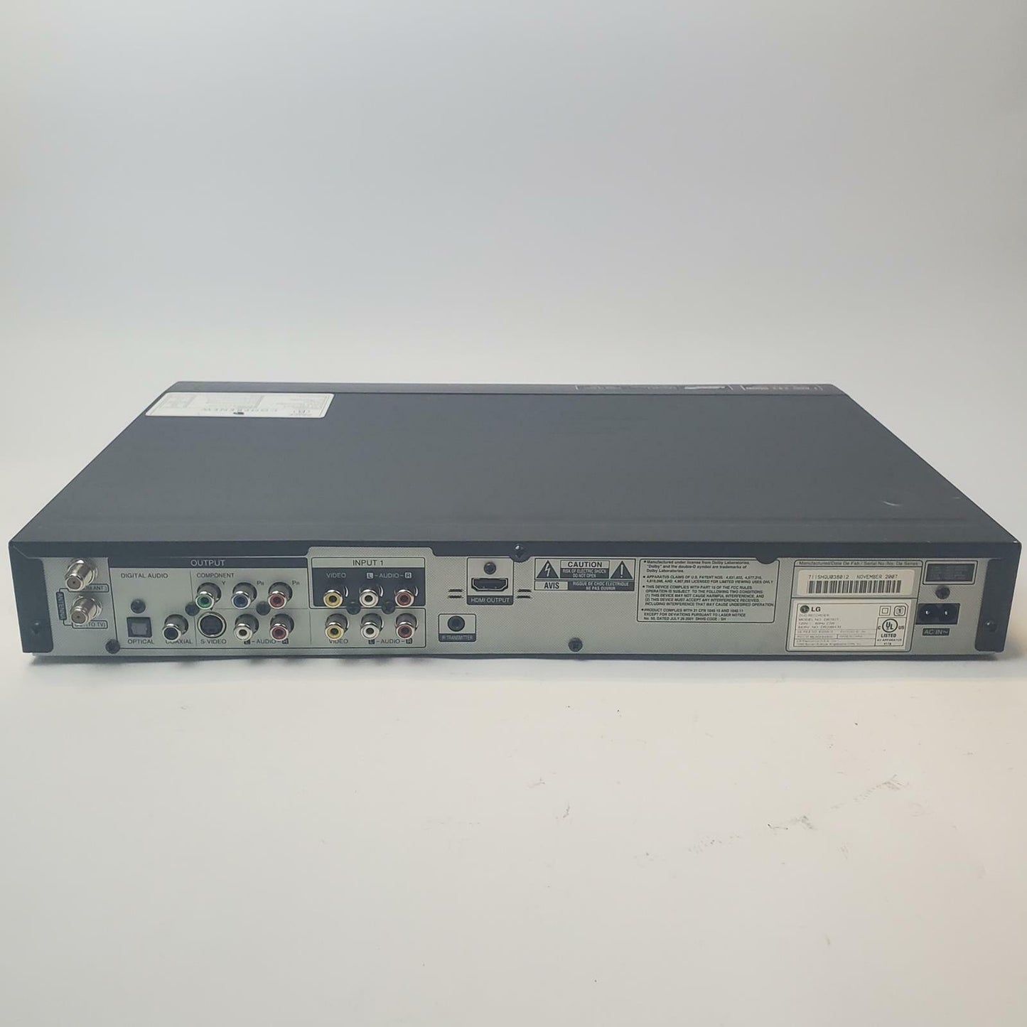 LG DR787T DVD Recorder/Player w/ Remote | Grade B