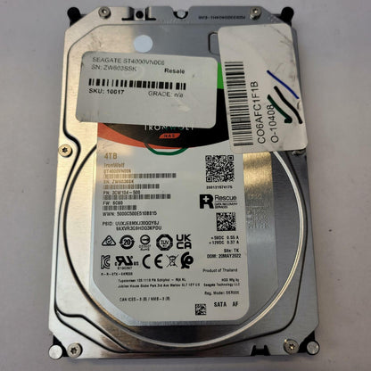 SEAGATE ST4000VN006 4TB 3.5" SATA Internal HDD | Grade A