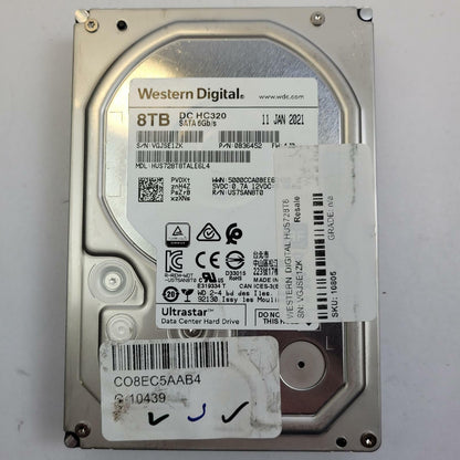 WESTERN DIGITAL HUS728T8TALE6L4 8TB 3.5" SATA Internal HDD | Grade A