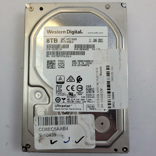WESTERN DIGITAL HUS728T8TALE6L4 8TB 3.5" SATA Internal HDD | Grade A