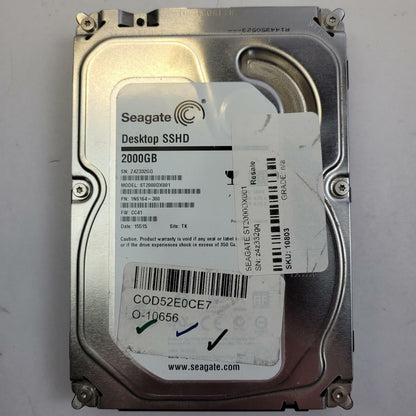 SEAGATE ST2000DX001 2TB 3.5" SATA Internal HDD | Grade A