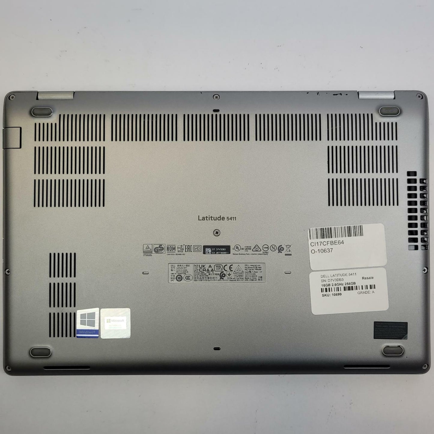 DELL LATITUDE 5411 Windows 11 Home i5-10400H 16GB RAM 256GB NVME | Grade A