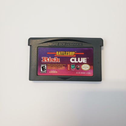 NINTENDO BATTLESHIP + RISK + CLUE GBA GAME | Grade B